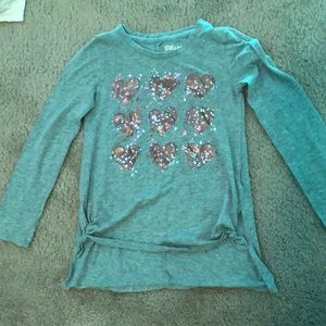 Cute heart splatter tie top S for sell